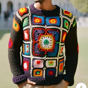Mens sweater, Men's Jacket, Jacket For Men, Knit Sweater Mens, Colorful Sweater Men image 4