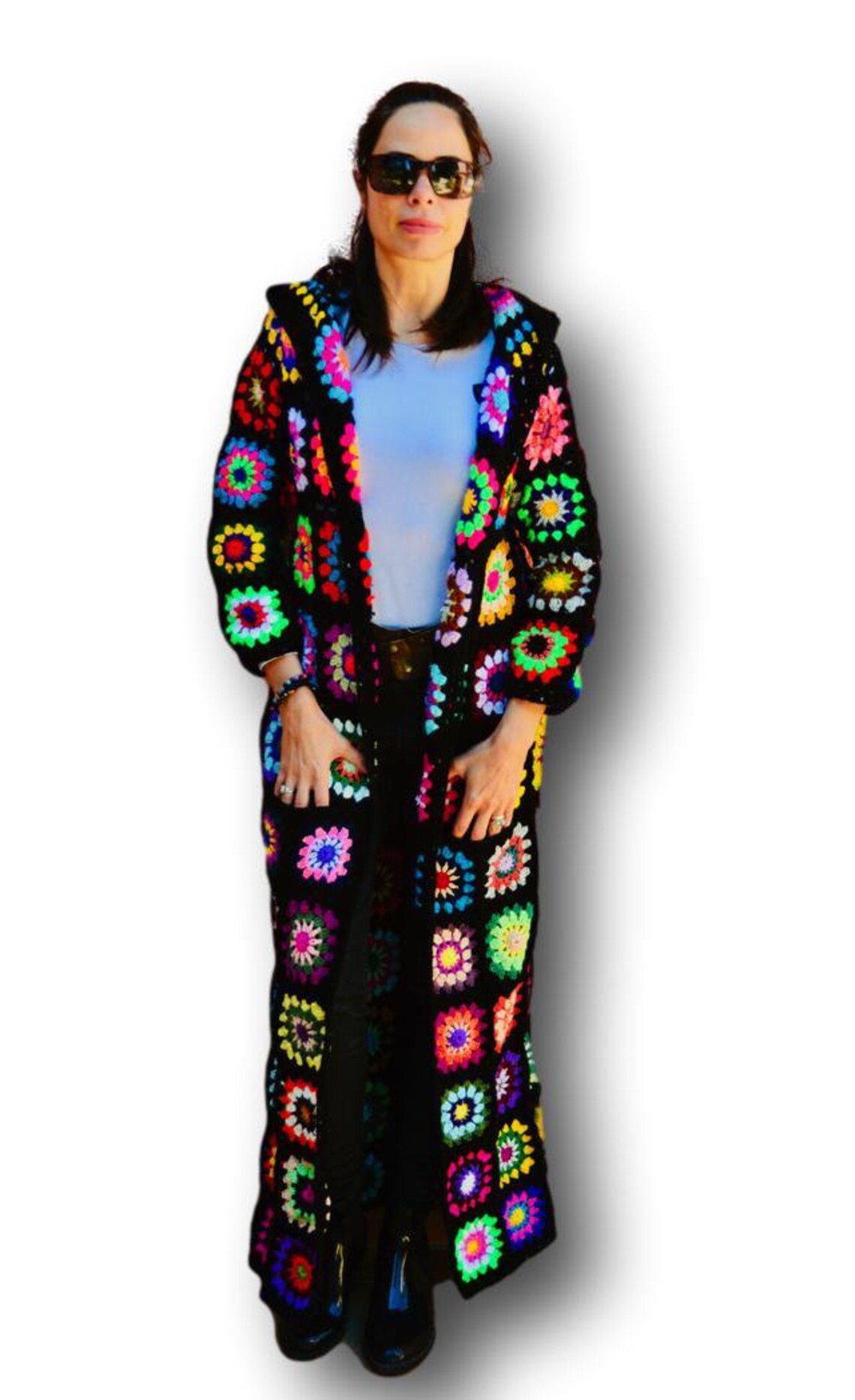 Long Crochet Jacket Long Women Cardigan Long Boho Cardigan Etsy