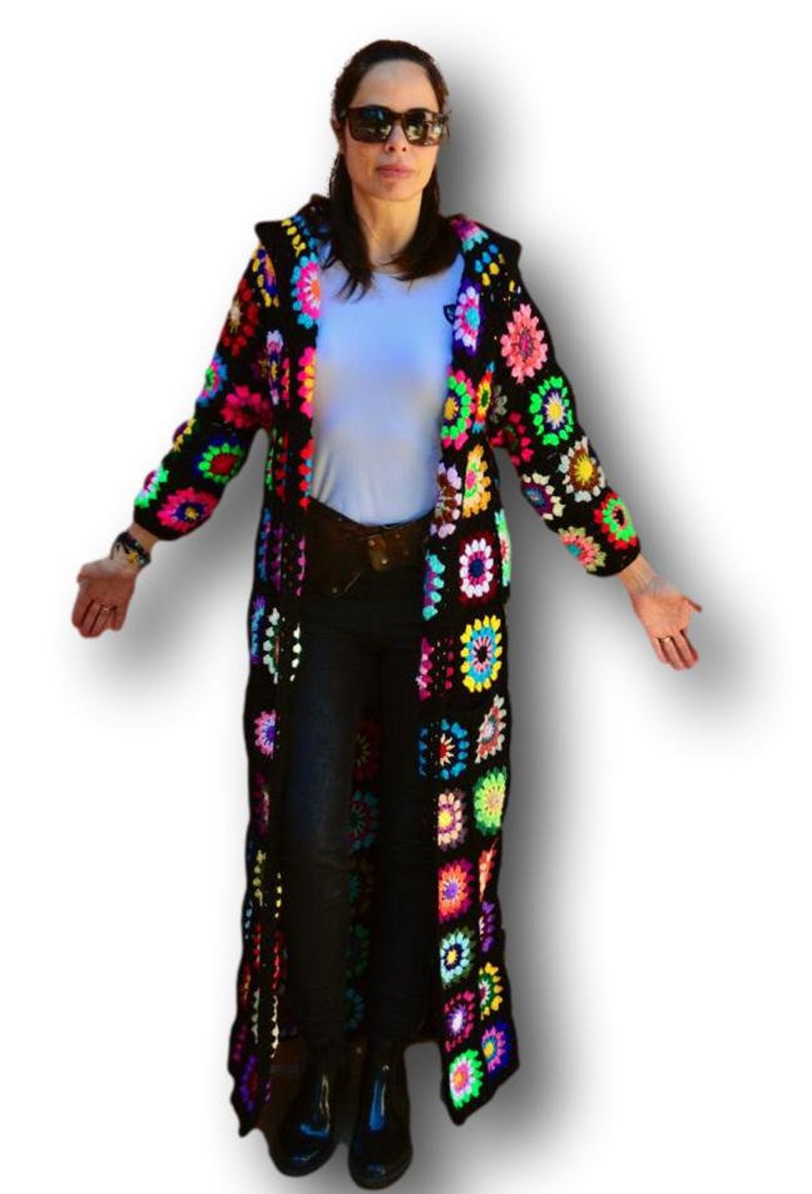 Long Crochet Jacket Long Women Cardigan Long Boho Cardigan Etsy