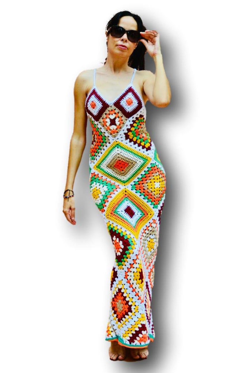 Crochet Dress Sexy Crochet Dress Summer Crochet Dress Long Etsy