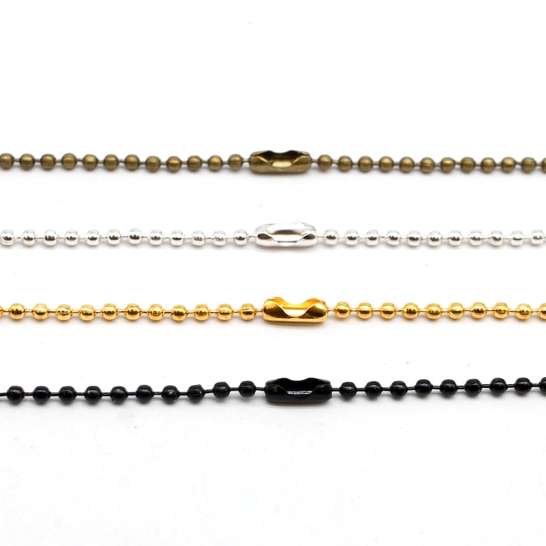 10/25PCS Brass Finished Ball Necklace 25 Length Ready to Etsy