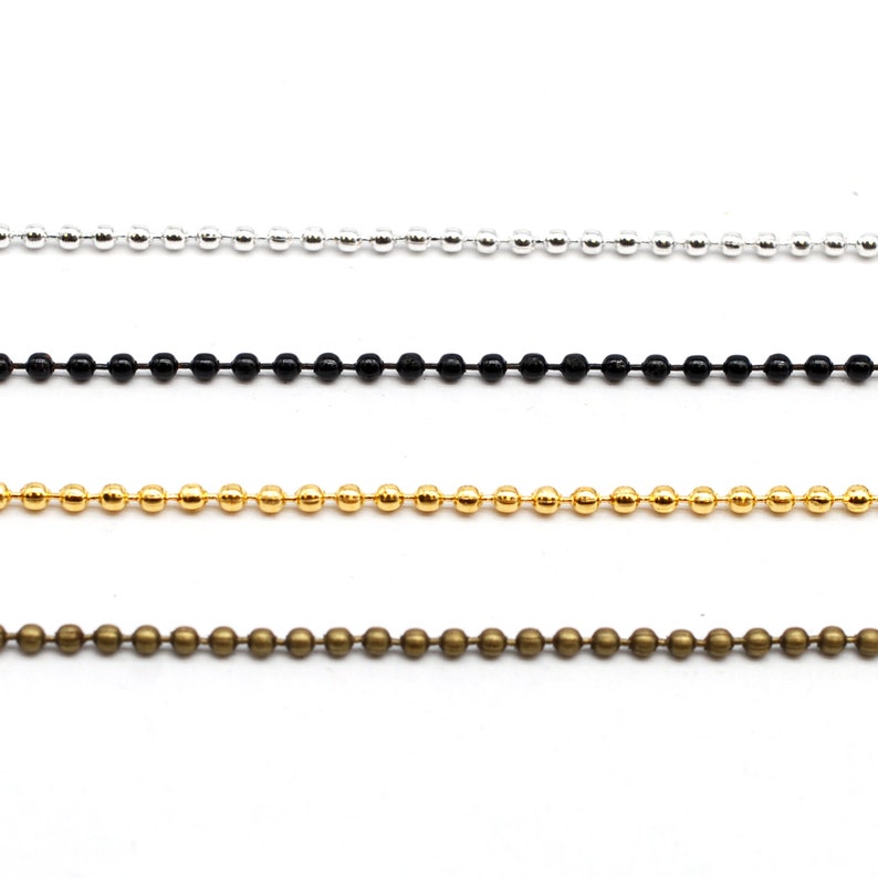 10/25PCS Brass Finished Ball Necklace 25 Length Ready to Etsy