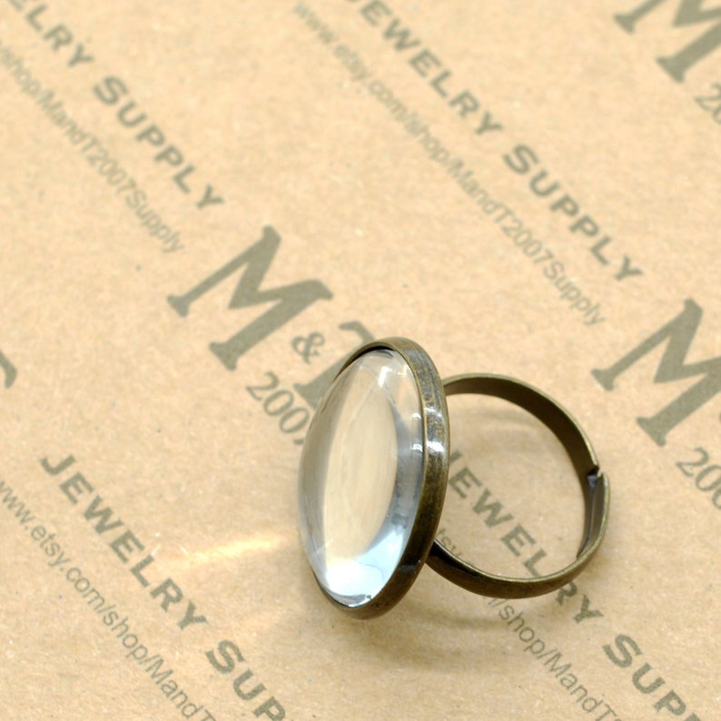 5/12PCS Brass Adjustable Ring Findings Bases Bezel Round Etsy