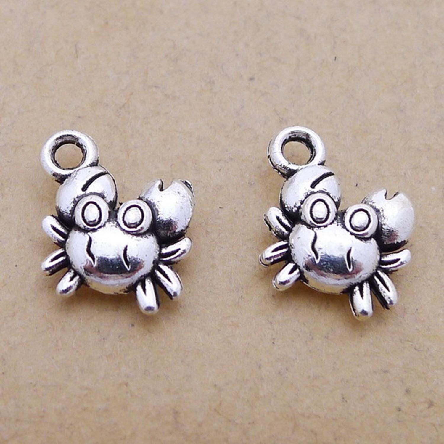 60PCS Antique Silver Tone Metal 3D Crab Charm Pendant JHS131 - Etsy