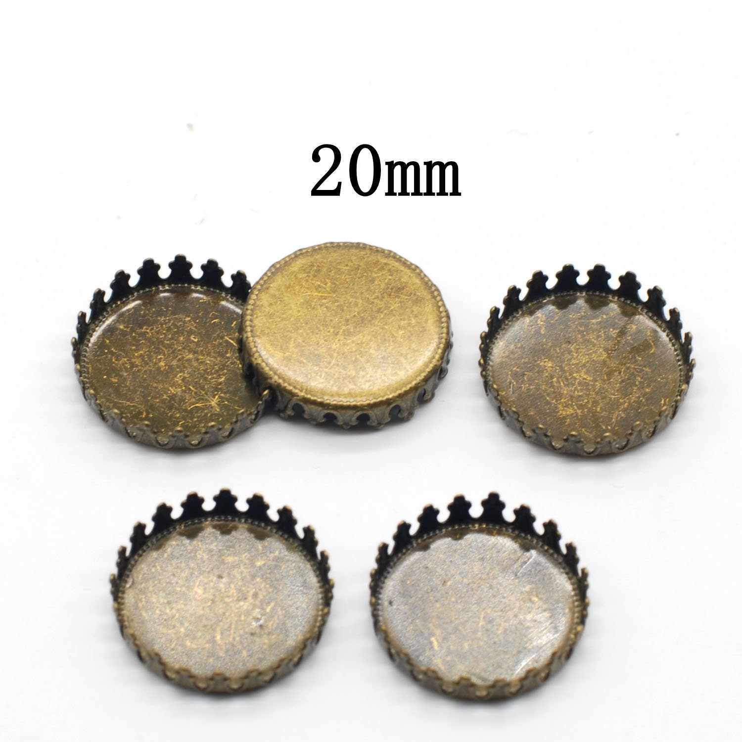 10/25PCS Attracting Metal Antique Bronze Brass Round Etsy