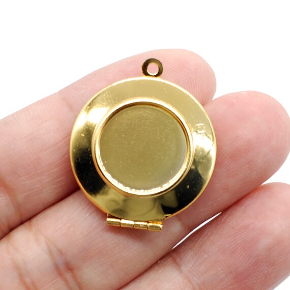 4PCS Brass Round Cabochon Locket Charm Pendant 28mm Fit 16mm Cab  LMC03-07383 - Etsy