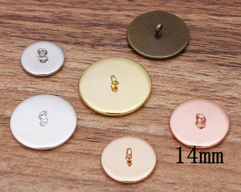 15pcs 14mm Charm Round Pendant Base Setting Cabochon Pendant Blanks Trays DIY 15pcs 14mm Charm Round Pendant Base Setting Cabochon Pendant Blanks Trays DIY