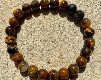 Brown Tiger Eye Beaded Bracelet