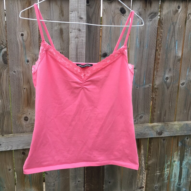 Vintage Y2k Cami Top Camisole Vest Top With Lace Trim 00s Etsy