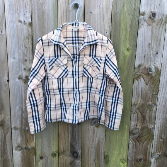 Vintage Burberry nova check shirt blouse 2000s y2k