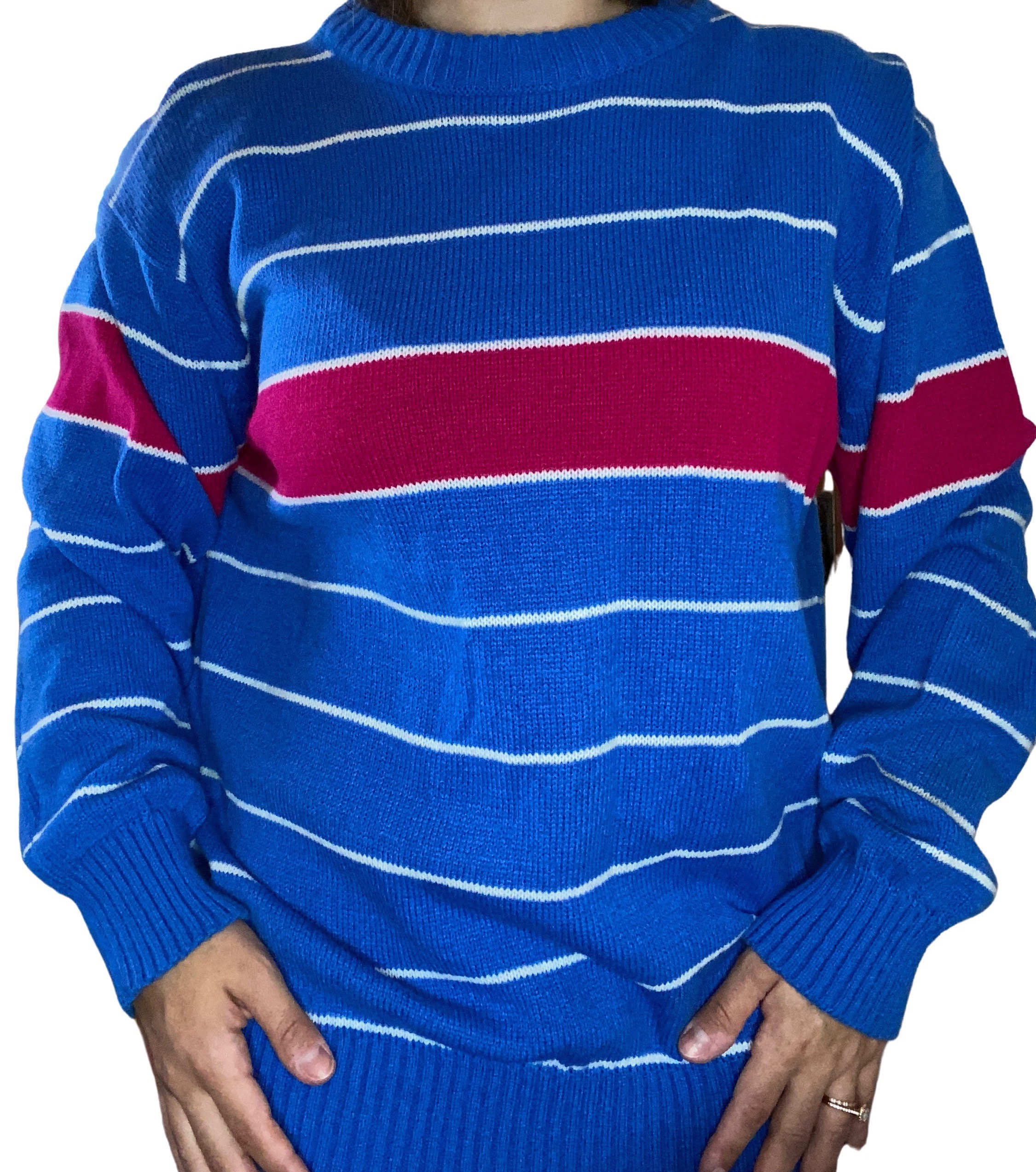 Pink Striped Sweater - Etsy