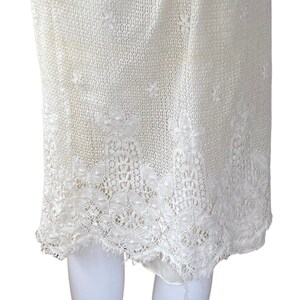 Vintage 70s union made cream lace skirt/ womens vintage skirt size 24/ womens size 0 boho lace skirt image 4