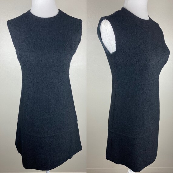 1960s vintage black mini dress/ vintage lanz neima