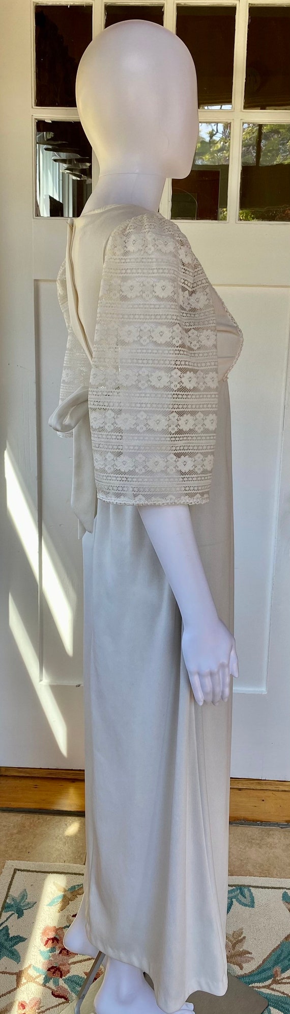 Vintage 60s 70s white maxi dress by Peggy Barker/… - image 8