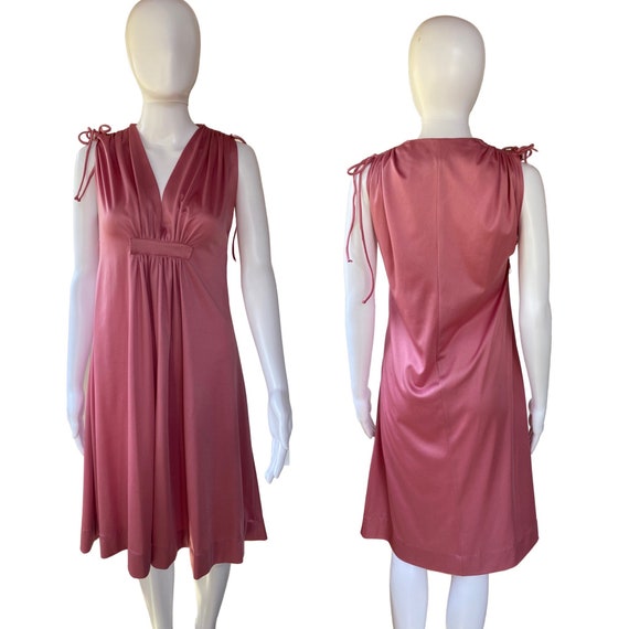 Vintage 1970s Union made blush colored women’s ni… - image 1