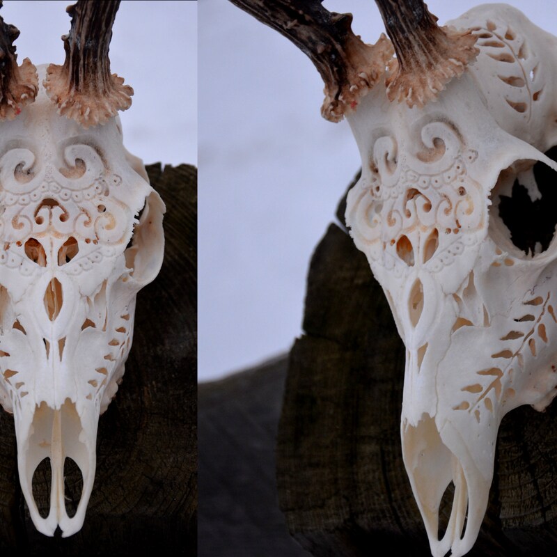 Carved Antler Etsy
