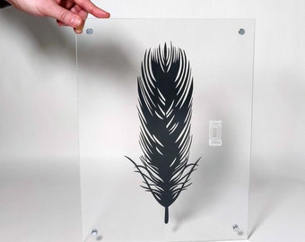 Paper feather cut, papercut, kirigami