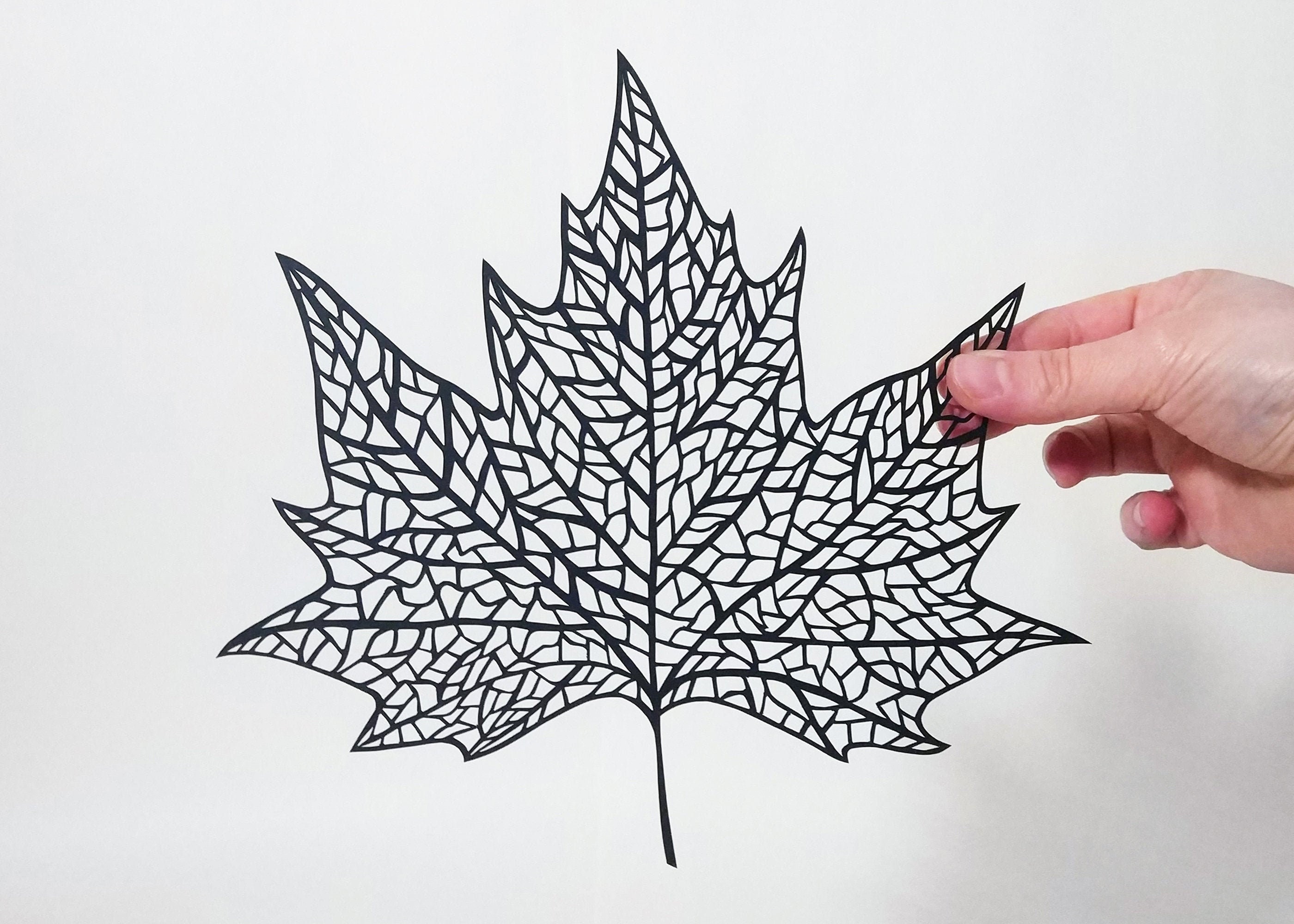 Feuille d'érable en Papier Découpé, Papercut, Kirigami