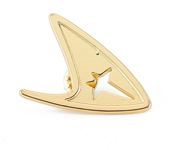 Star trek pin badge Smallest design V1 White or gold colours 