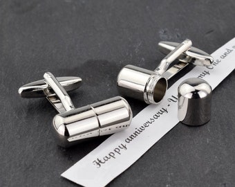 Select Gifts Evolution Ape to Man Hero Cufflinks Engraved Message Box 