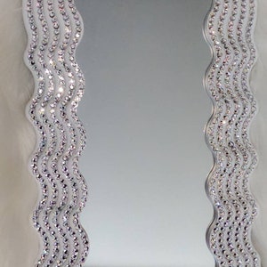 Bling Wavy Mirror - Glam Bling Mirror - Bling Home Decor - Bling Makeup Mirror - Modern Glam Home Decor