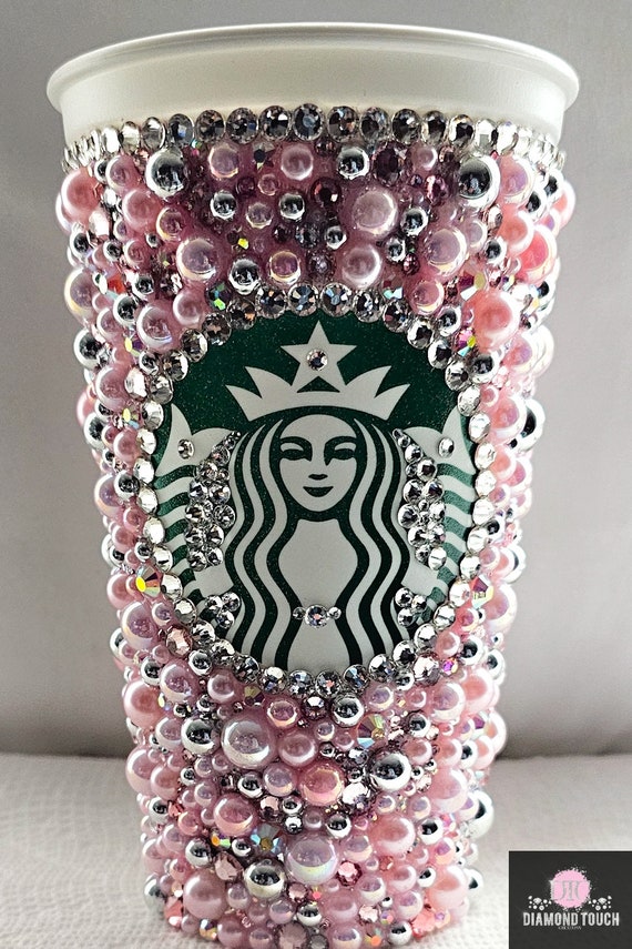 Bling Starbucks Hot Cup  Rhinestone and Pearl Reusable Cup - Etsy