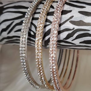 Bling Rhinestone Crystal Hoop Earrings - Glam Rhinestone Earrings - Elegant Bling Hoops - Statement Dangle Crystal Hoop Earrings - Glam Gift
