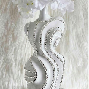 Bling Sculptural Glam Body Vase - Unique Elegant Home Decor