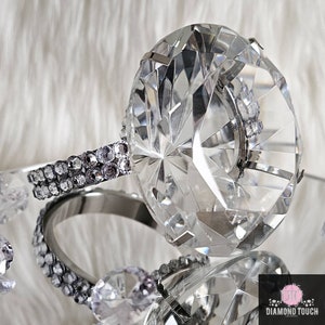 Diamond Ring Bling Decor - Glam Home Decor - Vanity Glam Decor - Sparkly Bridal Shower Decor - Boudoir Photo Prop - Engagement Party Decor