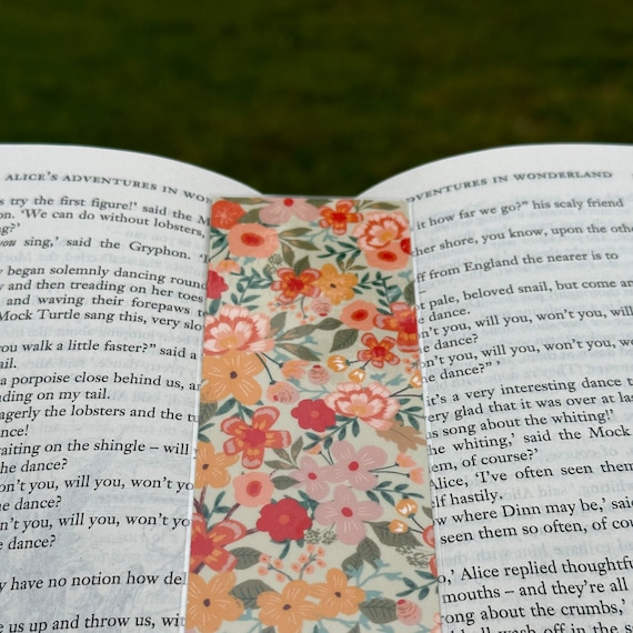 Floral bookmark, Wildflowers,  Flower Illustration, Gift for book lover