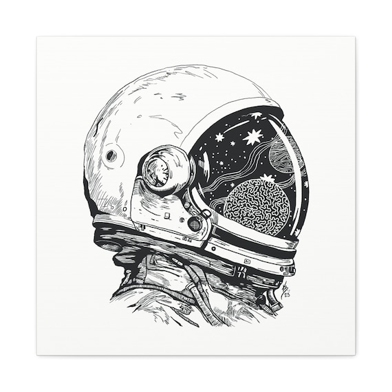 Astronaut Canvas Art: Stellar Space Decor - Gift for Astronomers