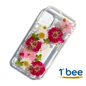 Real Pressed Flowers iPhone Case: Handmade Floral Phone Cover