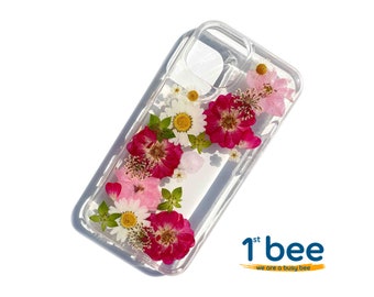 Real Pressed Flowers iPhone Case: Handmade Floral Phone Cover