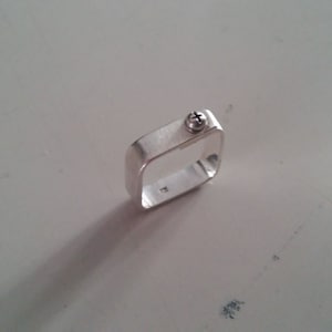 jewelry, handmade, ring, silver, art, square