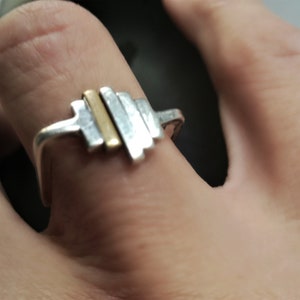 jewelry, handmade, ring, silver, art, minimal, geometric, elegant, square