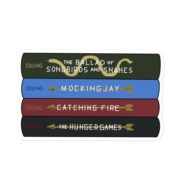 Hunger Games Books Sticker (Ballad of Songbirds and Snakes, Catching Fire, Mockingjay)