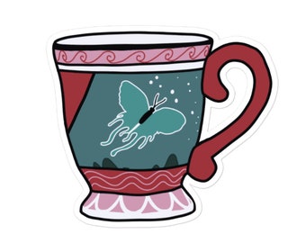 Pegatina de taza de té Tress