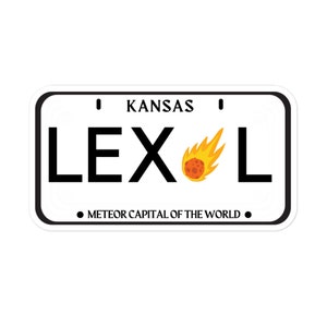 Lex Luthor License Plate Sticker