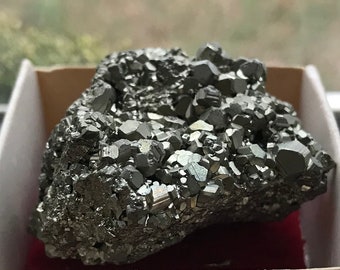 Pyrite Cluster Pendant Entwined Lustrous Pyrite Pendant Mine Cluster Interlocking Natural Crystals Peru
