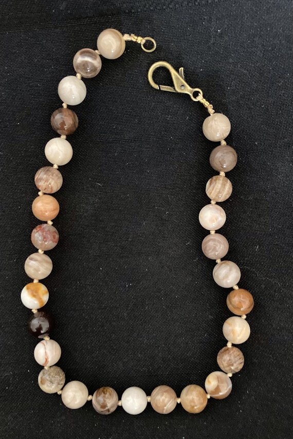 Petrified Wood Bead Necklace 16 Oregon 