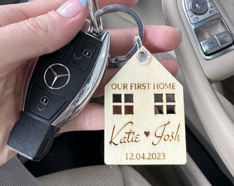 Our First Home, Keyring, Key Chain, Moving House, New Home, Personalised Keyring, New Home Gift, My First Home Keychain, House Warming Gift