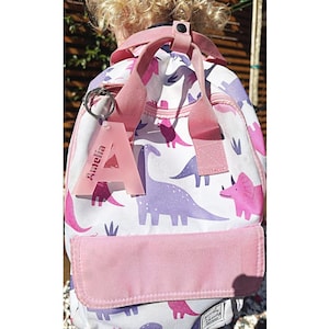 Sac à dos avec prénom initial, école maternelle, porte-clés acrylique personnalisé pour enfants d'âge préscolaire, cadeau fait main, cartable fille garçon