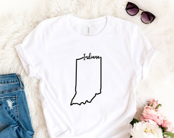Indiana Shirt, State Pride, Indiana Love Shirt, Indiana State T-shirt, Home State T-shirt, Travel Tee, The Hoosier State Tee, Indiana State