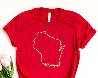 Wisconsin Shirt, Wisconsin Zuhause T-Shirt, Heimat Zustand T-Shirt, Wisconsin Karte Silhouette T-Shirt, Wisconsin Zustand Sweatshirt, Wisconsin Reisegeschenke