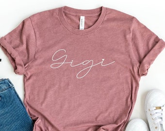 Gigi Shirt, Grandma Shirt, Mothers Day Shirt, Gigi-life Shirt, Pregnancy Announcement Grandparents, New Gigi Shirt, Christmas Gift for Gigi
