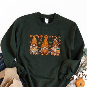 Thanksgiving Gnome Sweatshirt, Cute Gnome Sweat, Pumpkin Apparel, Cute Thanksgiving Sweatshirt, Fall Season Sweater, Happy Thanksgiving Top