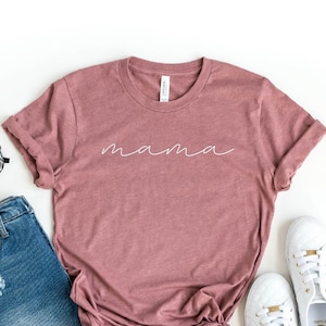 Mama Shirt, Gift for Mom, Mothers Day Gift Mommy Shirt, Mom-life Shirt, Shirt for Mom, Trendy Mom T-Shirt, Cool Mom Tee, Cursive Mama Shirt