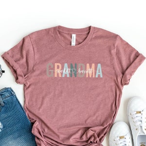 Custom Grandma Shirt, Grandma Shirt With Names, Personalized Nana T-shirt, Mother's Day Shirt, Mimi With Children Names Tee, Custom Grandma