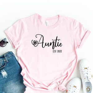 Auntie Shirt, Aunt Gift, Auntie Established Shirt, Aunt Shirt, Pregnancy Announcement Shirt, Aunt Life, Aunt Shirt, Gift for Auntie,Aunt Tee