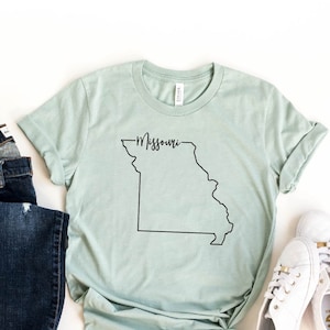 Missouri State Shirt, Missouri State Map Shirt, Missouri Travel Gifts, Missouri Home Tee, Home State T-shirt, Missouri Map Silhouette Tee